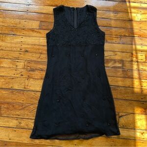 90s beaded black dress